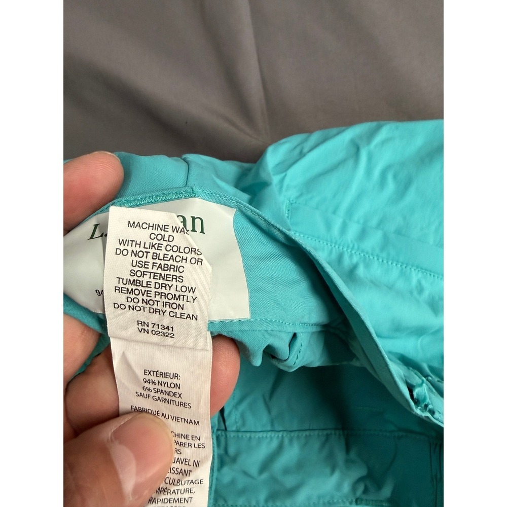 LL Bean Comfort Gold Shorts Mens Medium Regular Teal Blue Nylon Spandex Hiking - Picture 7 of 11